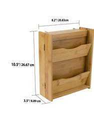 Bamboo Letter Rack with Key Box, Natural