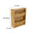 Bamboo Letter Rack with Key Box, Natural