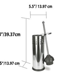 Brushed Stainless Steel Toilet Plunger