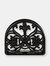 Cast Iron Fleur De Lis Napkin Holder, Black