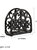 Cast Iron Fleur De Lis Napkin Holder, Black