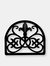 Cast Iron Fleur De Lis Napkin Holder, Black