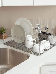 Chrome Plated Steel Dish Rack with Tray