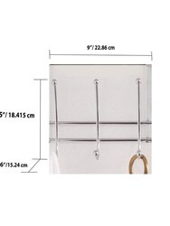 Chrome Plated Steel Over the Door 3-Hook Hanging Rack