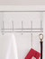 Chrome Plated Steel Over the Door 5 hook Hanging Rack