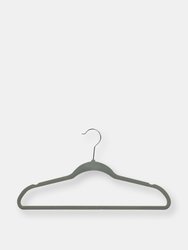 Flocked Velvet Suit Hanger, (Pack of 25), Grey