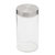 Large 54 oz. Round Glass Canister With Air-Tight Stainless Steel Twist Top Lid - Clear