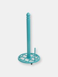 Lattice Collection Cast Iron Paper Towel Holder, Turquoise