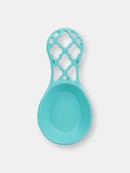 Lattice Collection Cast Iron Spoon Rest, Turquoise