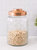 Medium 3.4 Lt Textured Glass Jar with Gleaming Air-Tight Copper Top