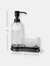 Plastic Soap Dispenser with Sponge Compartment, Black