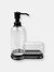 Plastic Soap Dispenser with Sponge Compartment, Black