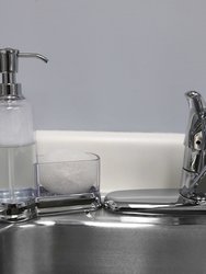 Plastic Soap Dispenser with Sponge Compartment, Chrome