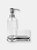 Plastic Soap Dispenser with Sponge Compartment, Chrome