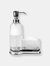 Plastic Soap Dispenser with Sponge Compartment, Chrome