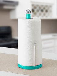 Powder Coated Steel Paper Towel Holder, Turqouise