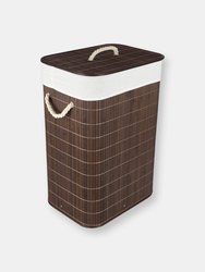 Rectangular Bamboo Hamper, Brown