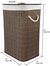 Rectangular Bamboo Hamper, Brown