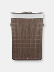 Rectangular Bamboo Hamper, Brown