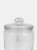 Renaissance Collection Medium Glass Jar with Easy Grab Knob Handles, Clear