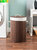 Round Foldable Bamboo Hamper, Brown