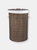 Round Foldable Bamboo Hamper, Brown