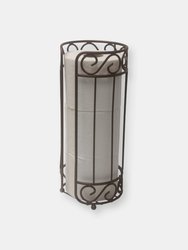 Scroll Collection Bath Tissue Reserve Toilet Paper Roll Holder Stand, Bronze