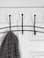 Shelby 5 Hook Over the Door Hanging Rack, Black