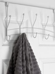 Shelby 5 Hook Over the Door Hanging Rack, White