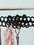Slip-Proof Snag-Free 10 Loop Velvet Scarf Hanger with Chrome Plated Steel Hook,