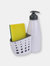 Soap Dispenser with Perforated Sponge Holder, White - White