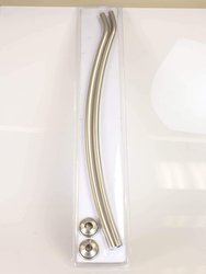 Steel Curved Shower Rod, Satin Nickel