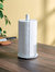 Sunflower Heavy Weight Cast Iron Free Standing Paper Towel Holder with Dispensing Side Bar, White