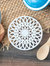 Sunflower Heavy Weight Cast Iron Trivet, White