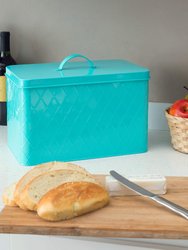 Tin Bread Box, Turquoise