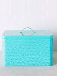 Tin Bread Box, Turquoise