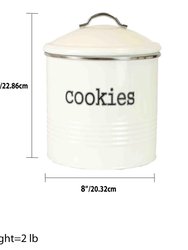 Tin Cookie Jar, Ivory