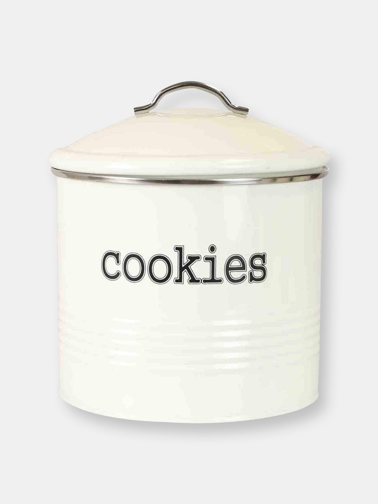 Tin Cookie Jar, Ivory