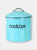 Tin Cookie Jar, Turquoise