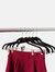 Velvet Hanger With Clips, (Pack of 5), Black