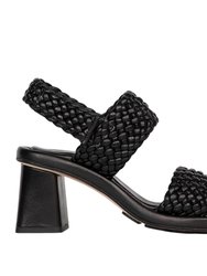 Pina Heeled Sandal - Trenza Black