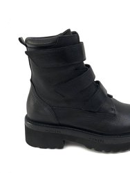 Women's Siena Bufalino Combat Boot - Black