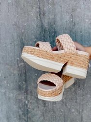 Woven Leather Platform Sandal