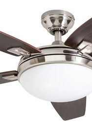 48 Inch Northumberland Brushed Nickel Indoor Ceiling Fan With Light