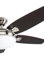 48 Inch Northumberland Brushed Nickel Indoor Ceiling Fan With Light