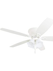 52" Glen Alden Ceiling Fan - White - White