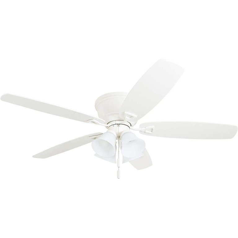 52" Glen Alden Ceiling Fan - White - White