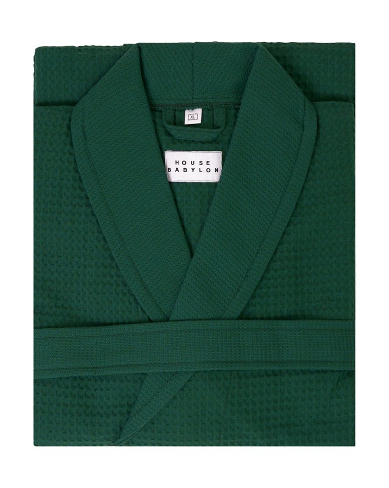 Waffle Bathrobe - Green