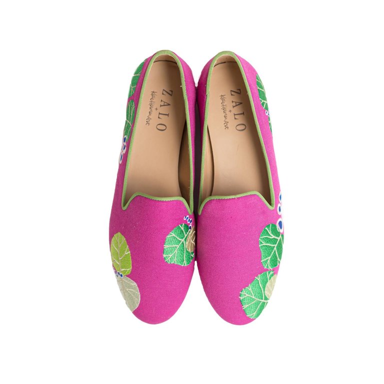 Sea Grapes Slipper In Fuchsia - Fuchsia