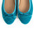 Women's Beba Velvet Flat Shoe In Turquoise